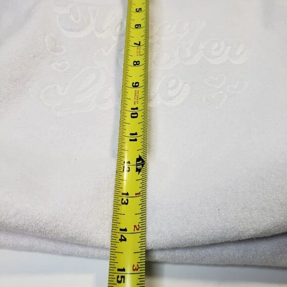 Stoney Clover Lane White Terry Cloth Tote Bag Embossed Beach Carry All 17x14 - Picture 10 of 11